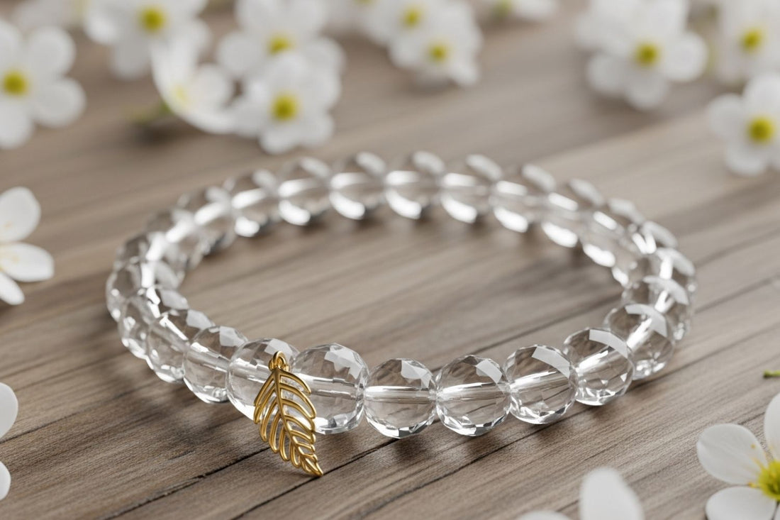 clear quartz crystal bracelet by Calminds