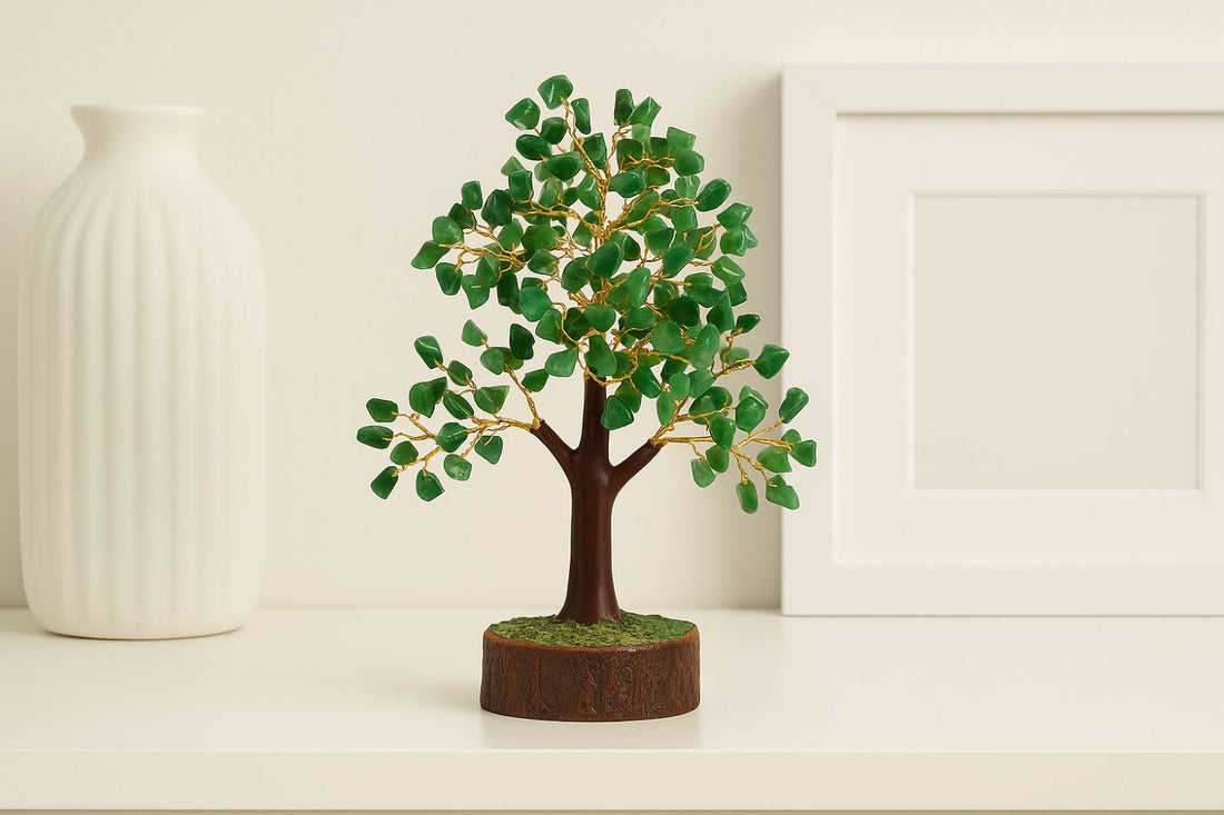 Green Aventurine Crystal Tree featured blog image with white background