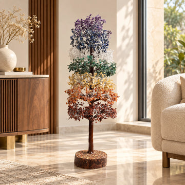 7 Chakra Crystal Energy Tree (3 FT) | 5000 Natural Bead Tree