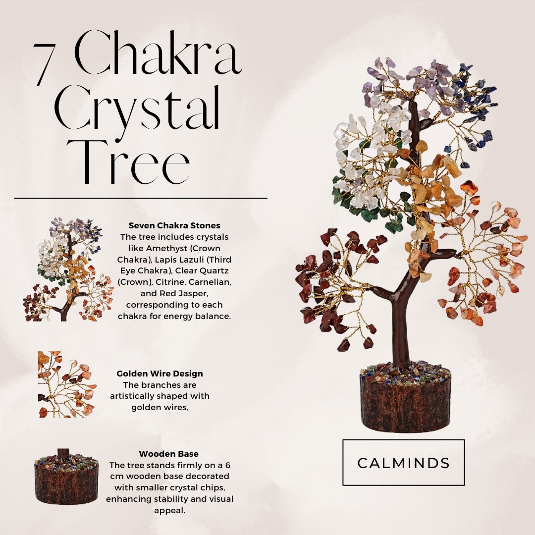 Calminds 7 Chakra Crystal Tree