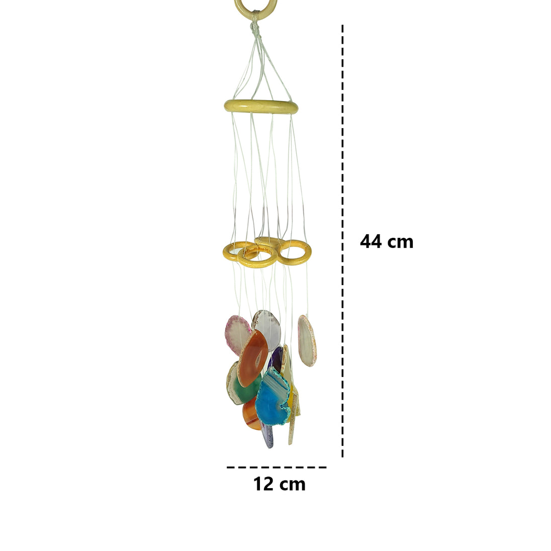 Agate Slice Wind Chime measurements