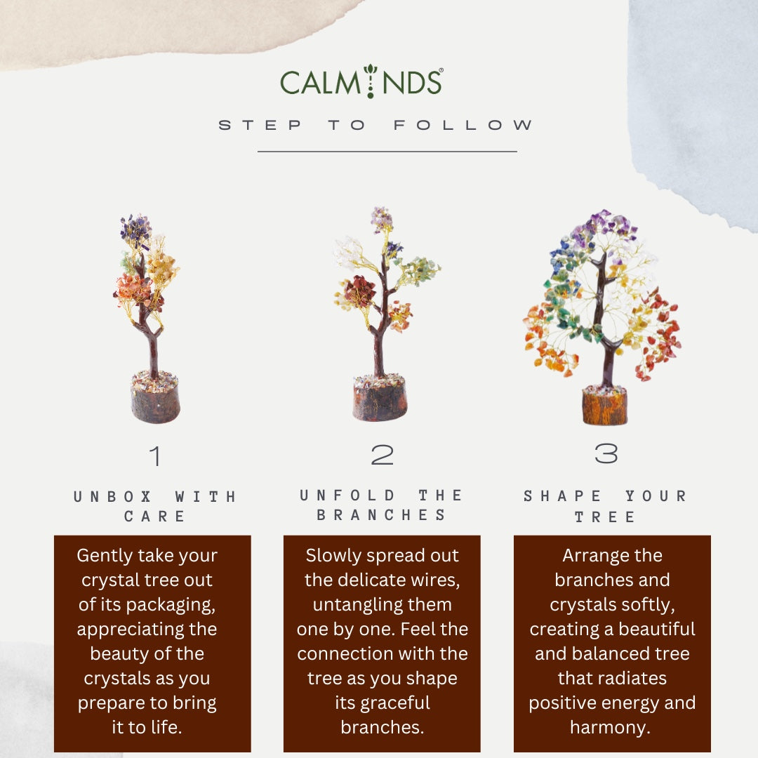 7 Chakra Crystal Tree with steps to follow