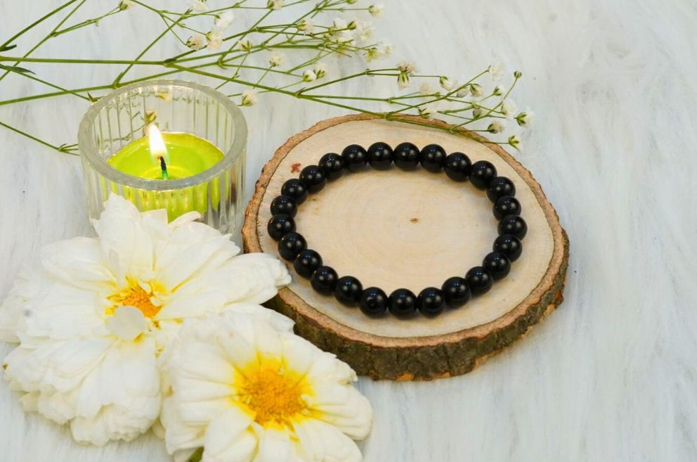 Black Onyx Crystal Bracelet by calminds | Capricorn Bracelet