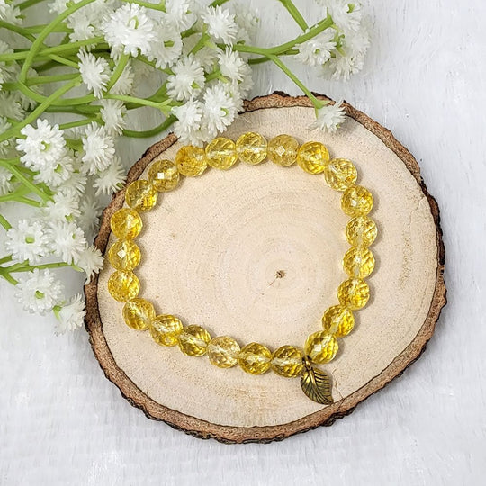Yellow Citrine Charm Bracelet