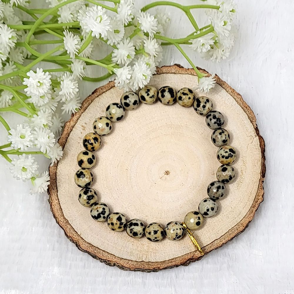 Dalmatian Jasper Bracelet by Calminds | Gemini