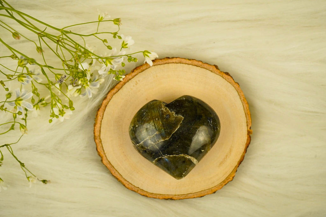 Labradorite Heart Crystal by Calminds