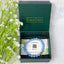 Blue Natural Aquamarine Bracelet with Charm inside Calminds Box