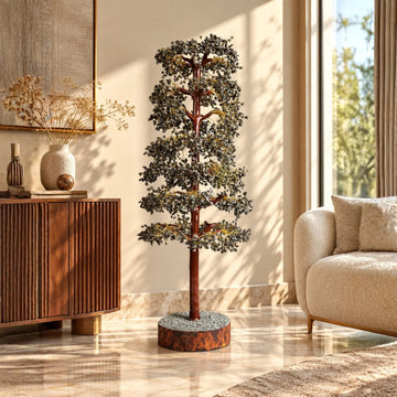 Pyrite Wealth Tree 3 FT (5000 Beads) | Luxury Crystal Décor