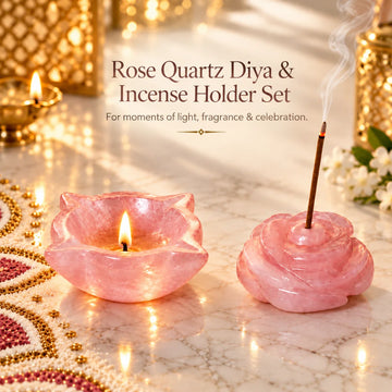 Crystal Diya for Home Decor Oil Lamp for Pooja Diwali – alternate product view 4
