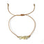 Bracelet with natural yellow quartz stone beads on a white background