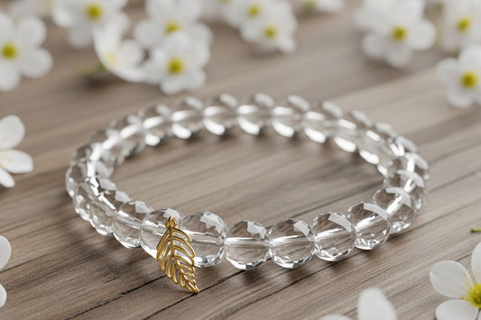 clear quartz crystal bracelet by Calminds
