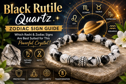 Black Rutile Quartz Zodiac Sign Guide for Scorpio Taurus Capricorn Aquarius and Leo