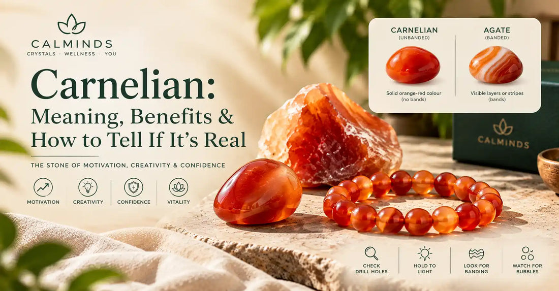 Carnelian crystal meaning, benefits and real vs fake identification