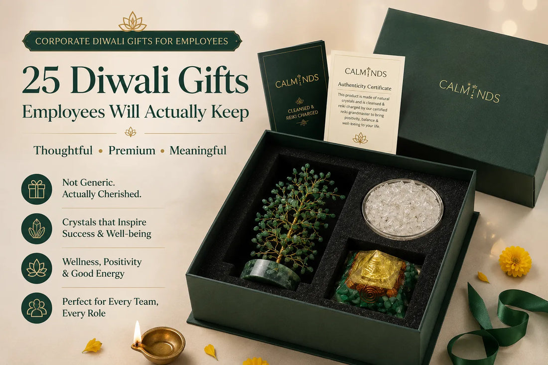 Premium corporate Diwali gifts for employees in India featuring crystal gift sets