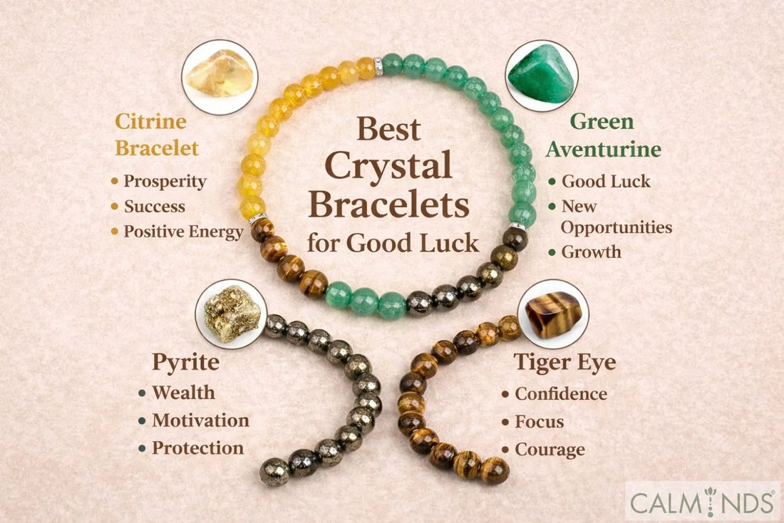 best crystal bracelets for good luck citrine aventurine tiger eye pyrite