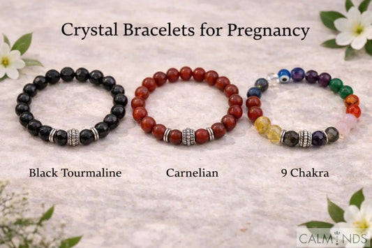 crystal bracelets for pregnancy including black tourmaline carnelian and 9 chakra bracelet