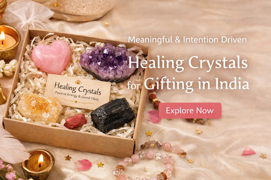 Healing crystals for gifting in India with rose quartz and amethyst