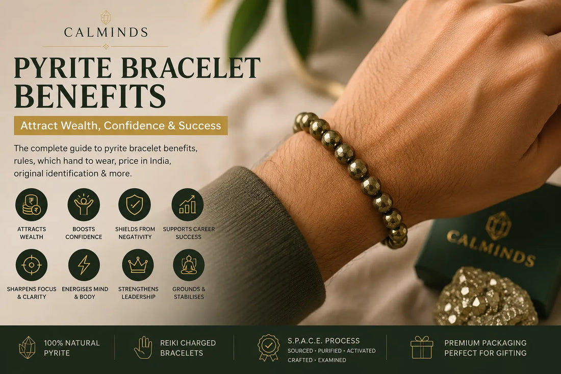 Pyrite bracelet benefits for wealth confidence and success