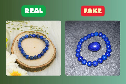 real vs fake lapis lazuli crystal bracelet