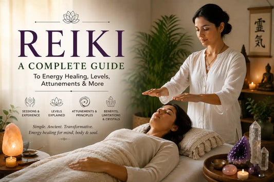 Reiki healing session with practitioner placing hands above client