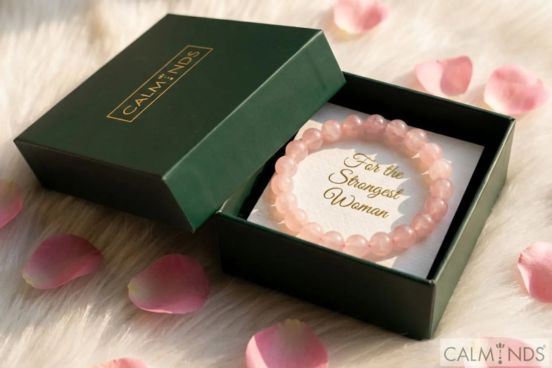 Best Rose Quartz self-love gift for Women's Day 2026 in a premium gift box.