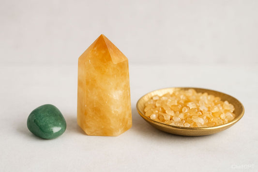 crystals for  money in green and yellow color