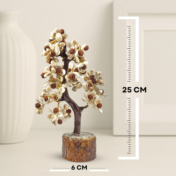 Gomti Chakra and Rudraksha Crystal Tree