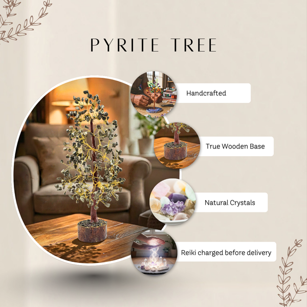 Pyrite Energy Crystal Tree (300 Beads)