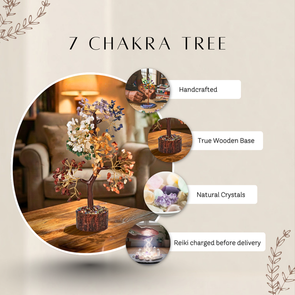 7 Chakra Crystal Tree | Reiki Charged Vastu Decor (Original)