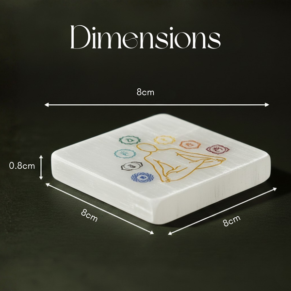7 Chakra Selenite Charging Plate