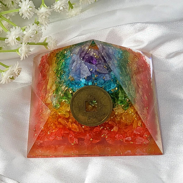 multicolor 7 chakra pyramid