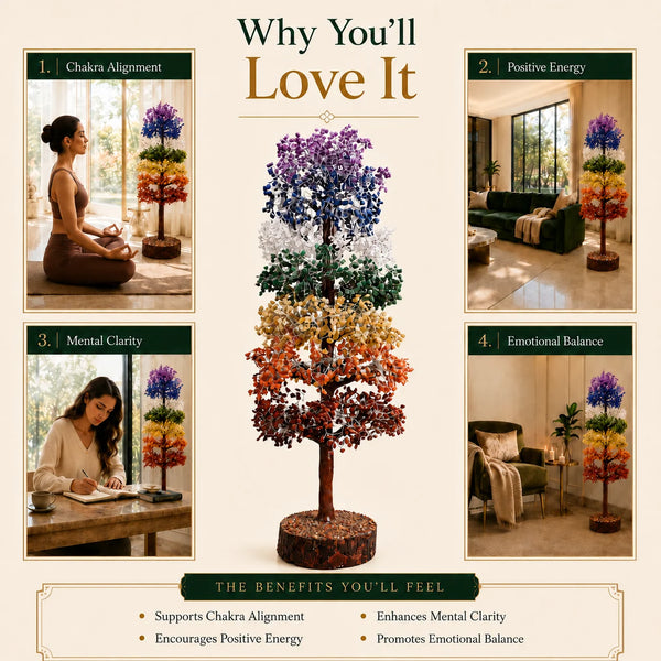 7 Chakra Crystal Energy Tree (3 FT) | 5000 Beads Healing Tree