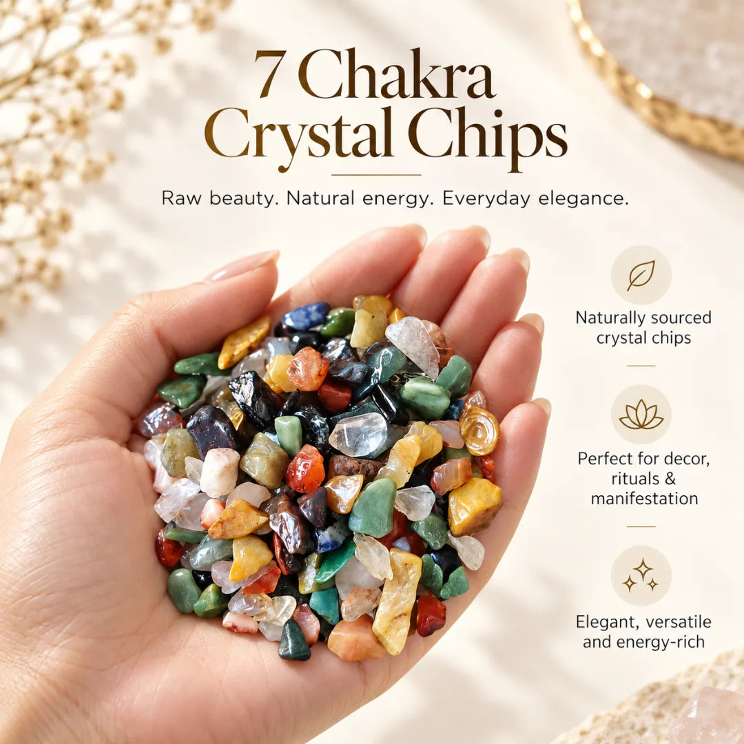 7 chakra crystal chip mix detail