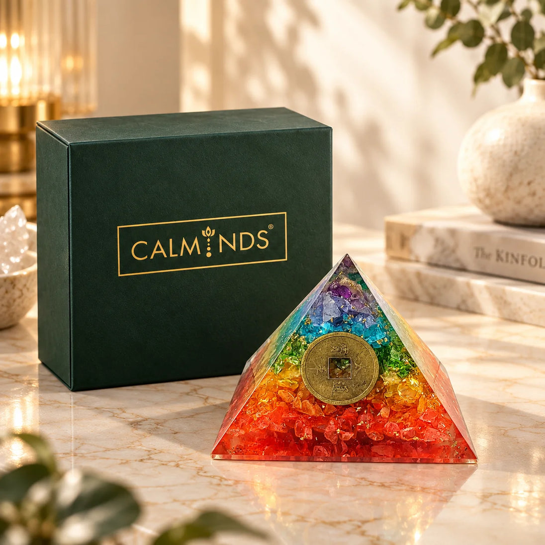 7 Chakra Crystal Pyramid for Meditation – product image