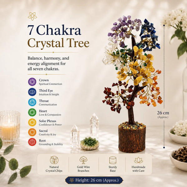 7 Chakra Crystal Tree | Reiki Charged Vastu Decor (Original)