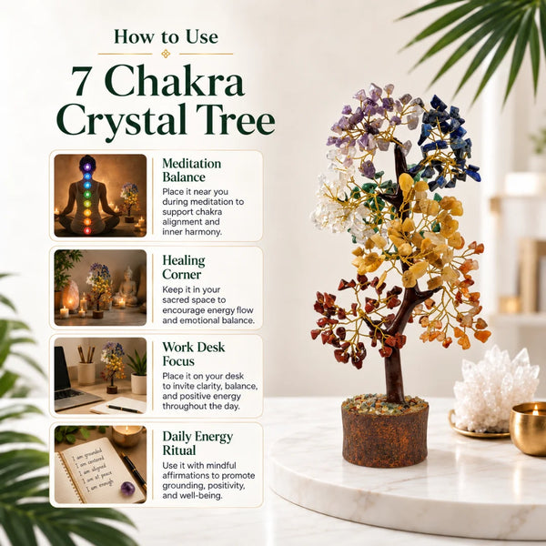 7 Chakra Crystal Tree | Reiki Charged Vastu Decor (Original)