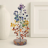 7 Chakra Crystal Tree with Orgonite Base for Home Décor