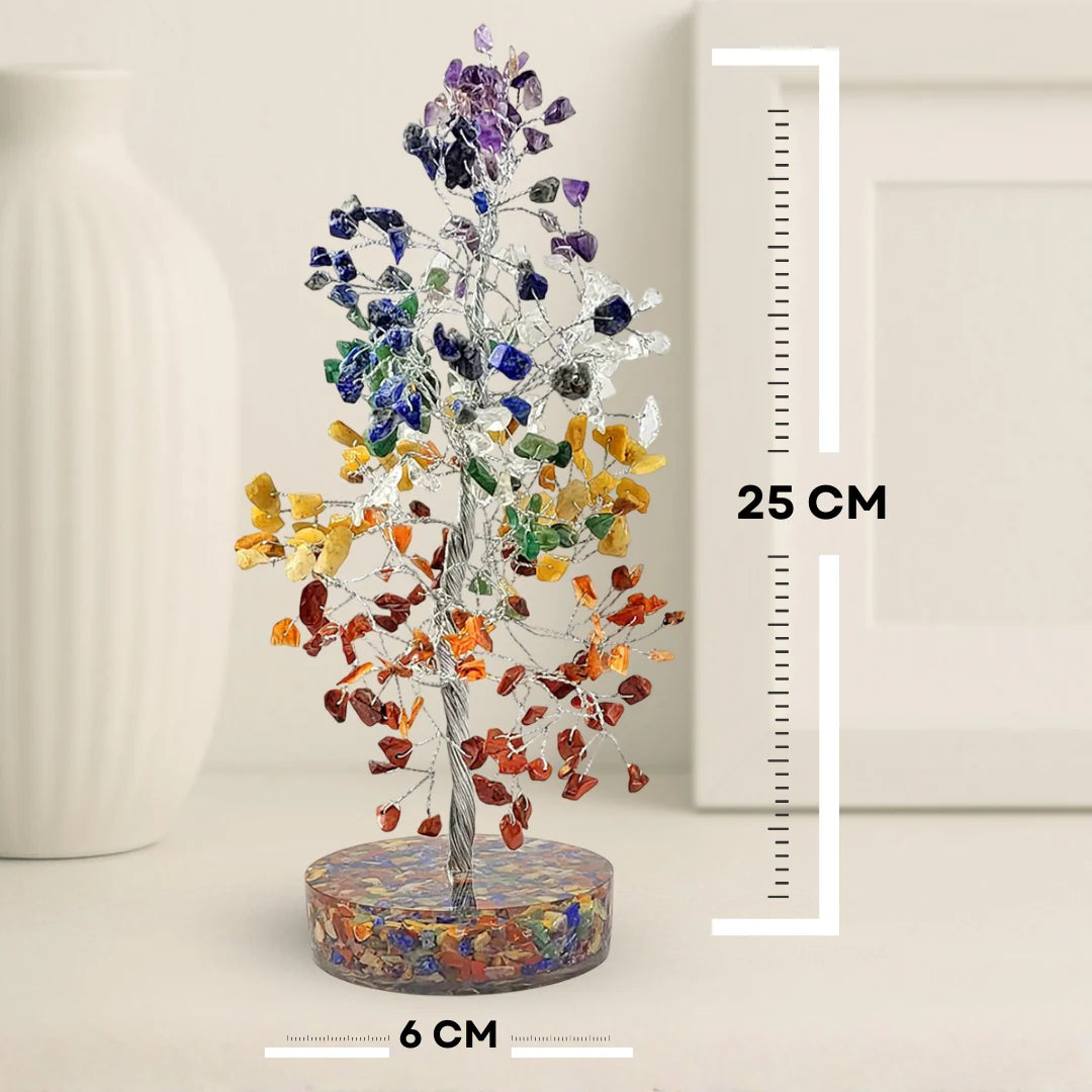 Seven chakra 25cm crystal tree