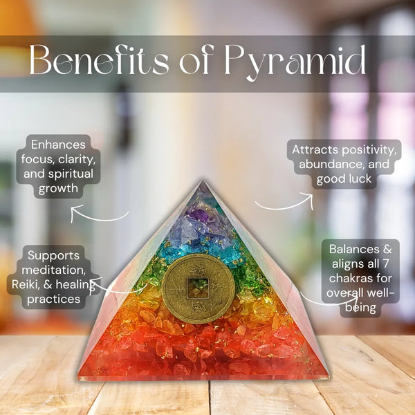 7 Chakra Healing Pyramid | Crystal Energy Pyramid
