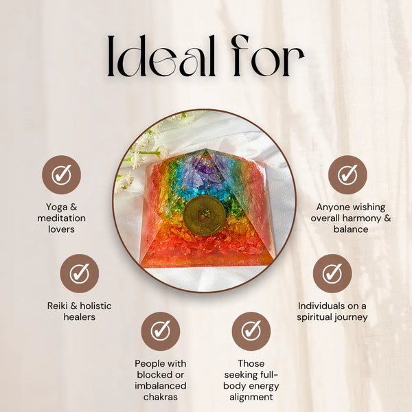 7 Chakra Healing Pyramid | Crystal Energy Pyramid
