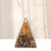 7 Chakra Orgone Pyramid | Crystal Energy Pyramid