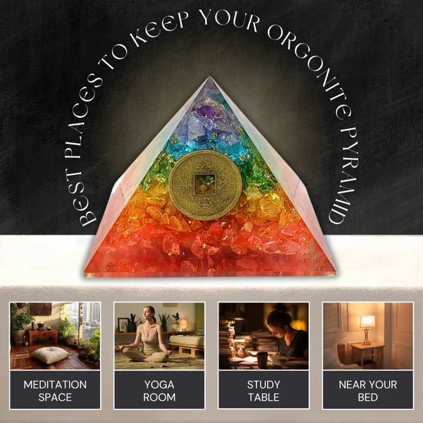 7 Chakra Healing Pyramid | Crystal Energy Pyramid