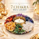 7 Chakra Tea Light Holder for Diwali Pooja & Rangoli – Natural Crystal