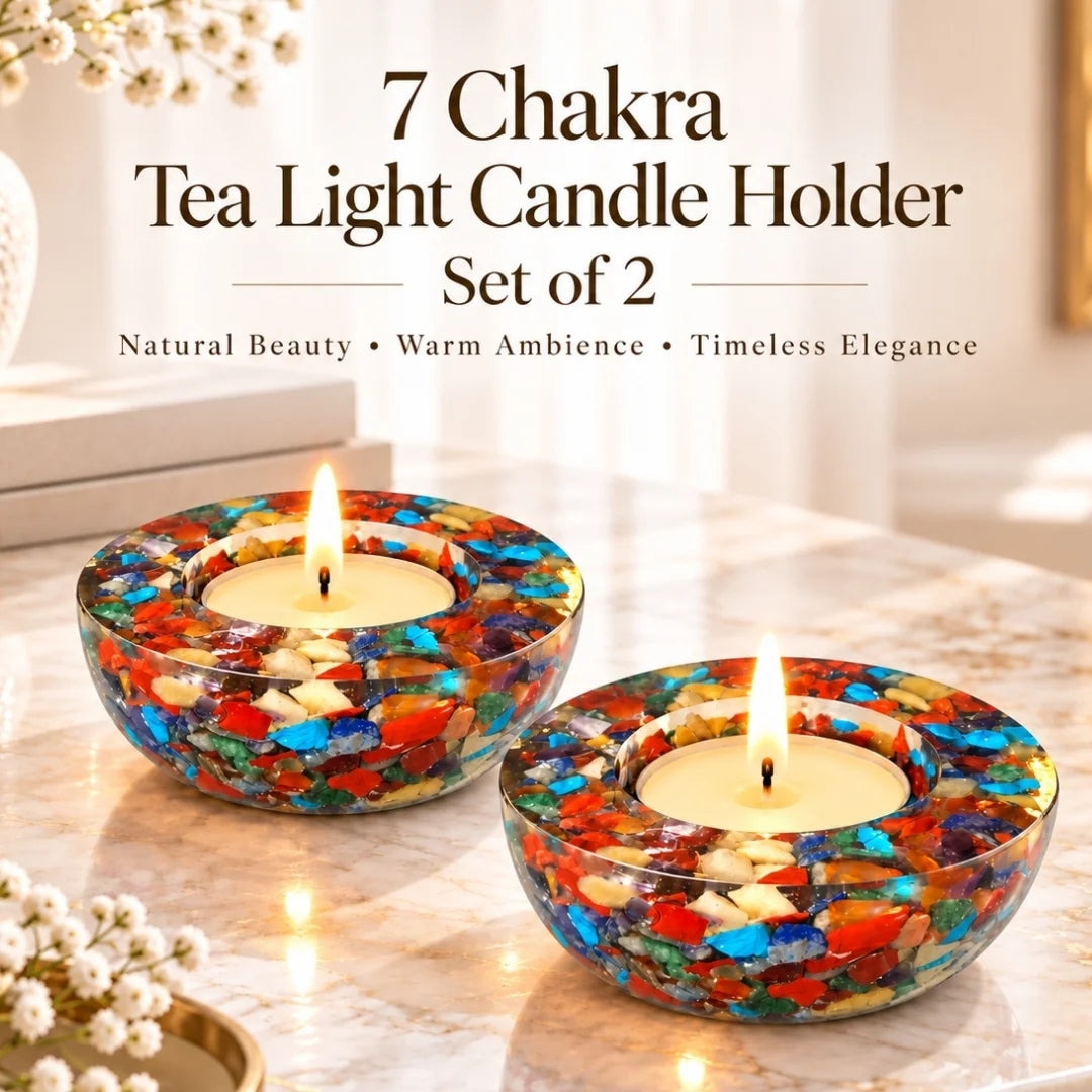 7 chakra tea light holder for Diwali pooja and home decor