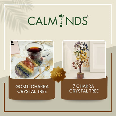 7 Chakra Crystal Tree + Orgonite Coaster Combo