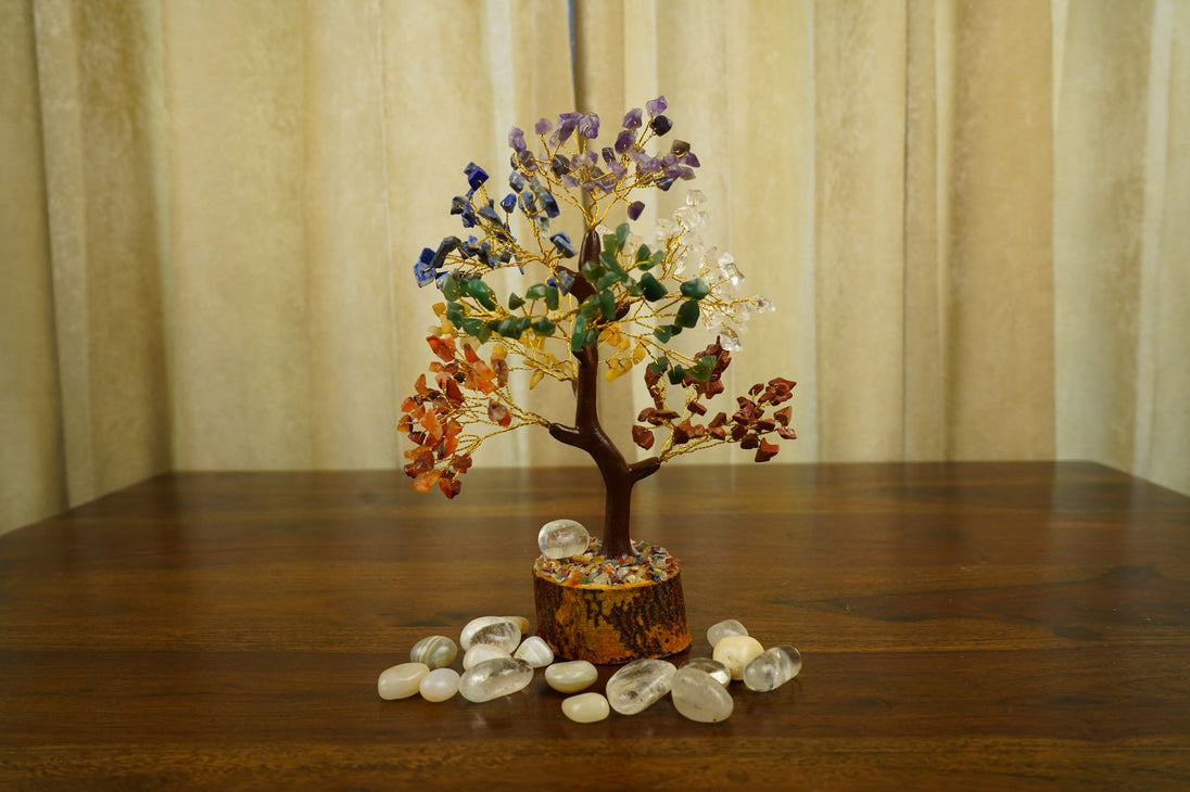 multicolor 7 Chakra Crystal Tree 