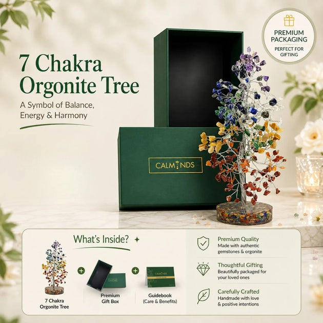 7 Chakra Crystal Tree styled as home decor on a table