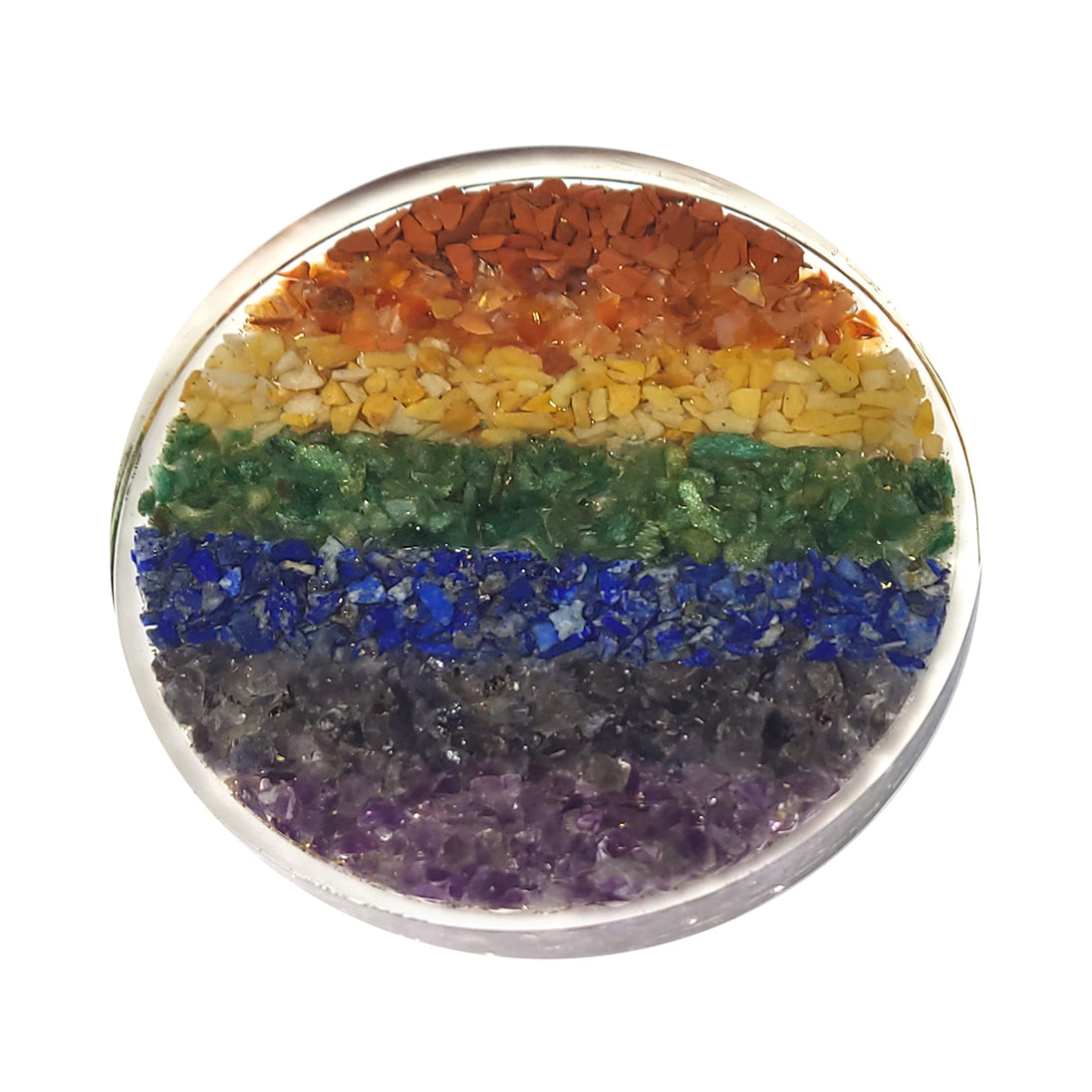 7 chakra orgonite coaster single coaster view 