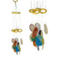 Agate Slice Wind Chimes on white background