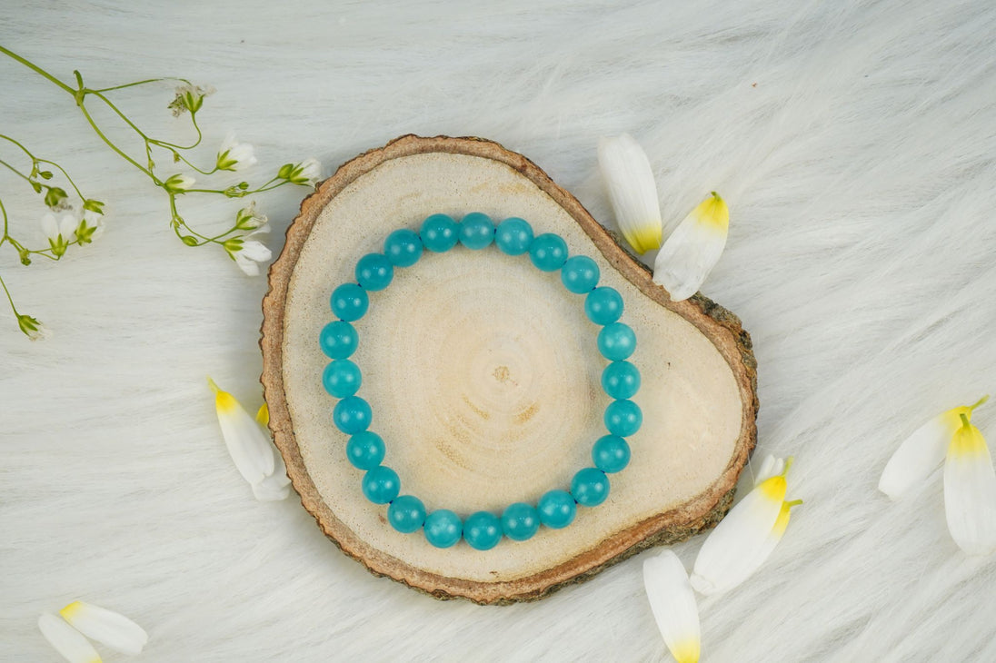 Blue color Amazonite Crystal Bracelet